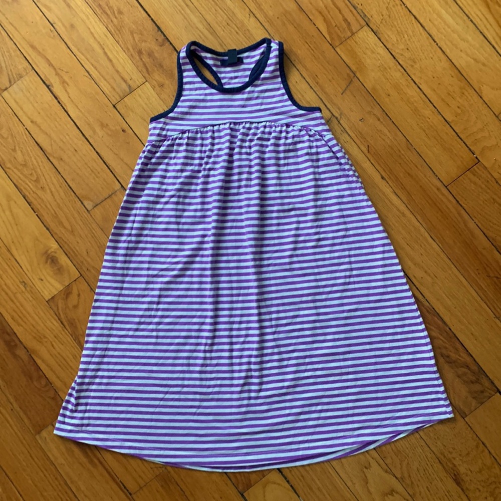 GapKids Girl’s Sundress. Large. Purple stripes with Navy Trim.